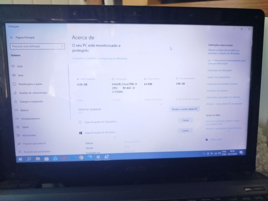 Notebook ASUS "troco"