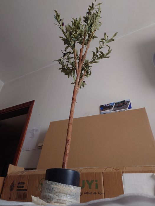 Drzewo oliwne sztuczne 150cm czarne oliwki Realistyczne do domu biura
