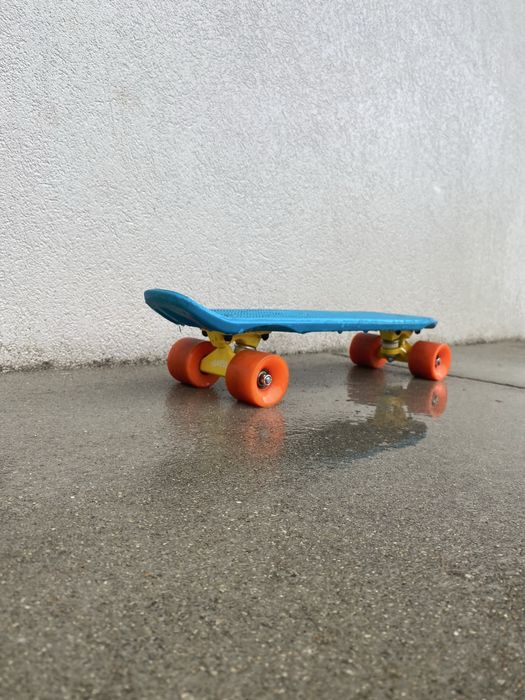 skate azul como novo