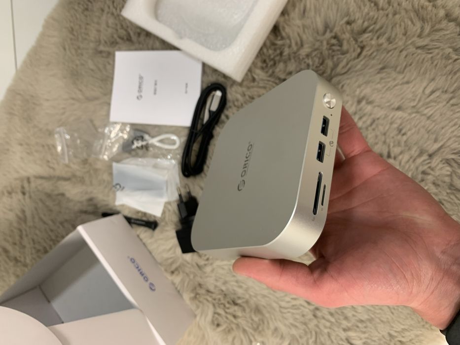 Док-станція Orico MiniLink 9-in-1 для Mac mini M4 (M49P-EU-SV-BP)