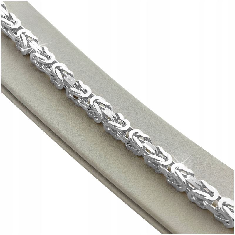 Bransoletka Męska Splot Królewski, Srebro Próba 925, Pełna, 23cm/6mm G