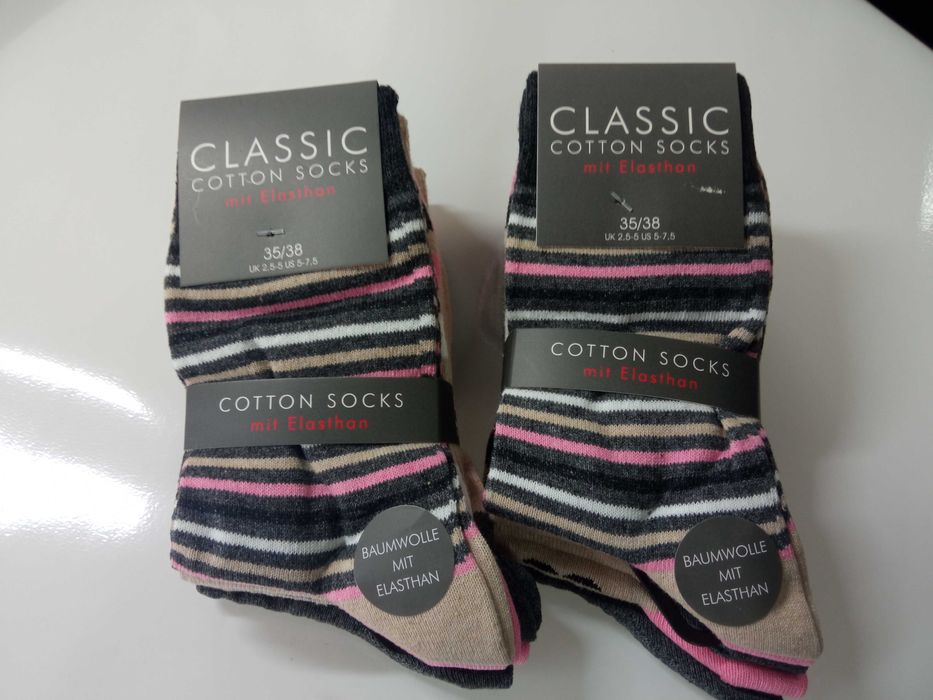 Nowe skarpety damskie / skarpetki 10 par / wzorki R-35/38 !97!