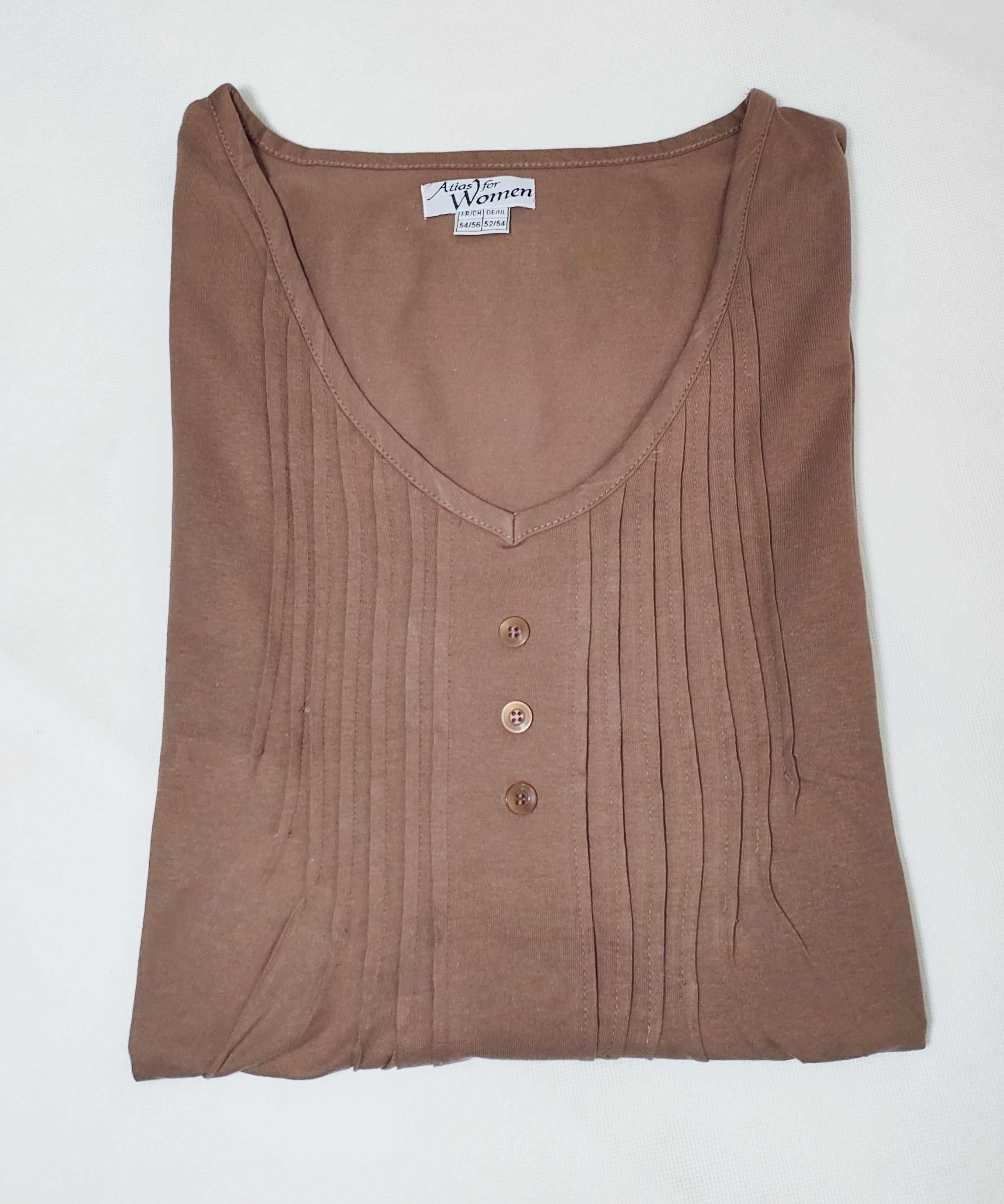 Bluzka koszulka bawełniana brązowa 36/38 S Z8605 ATLAS FOR WOMEN