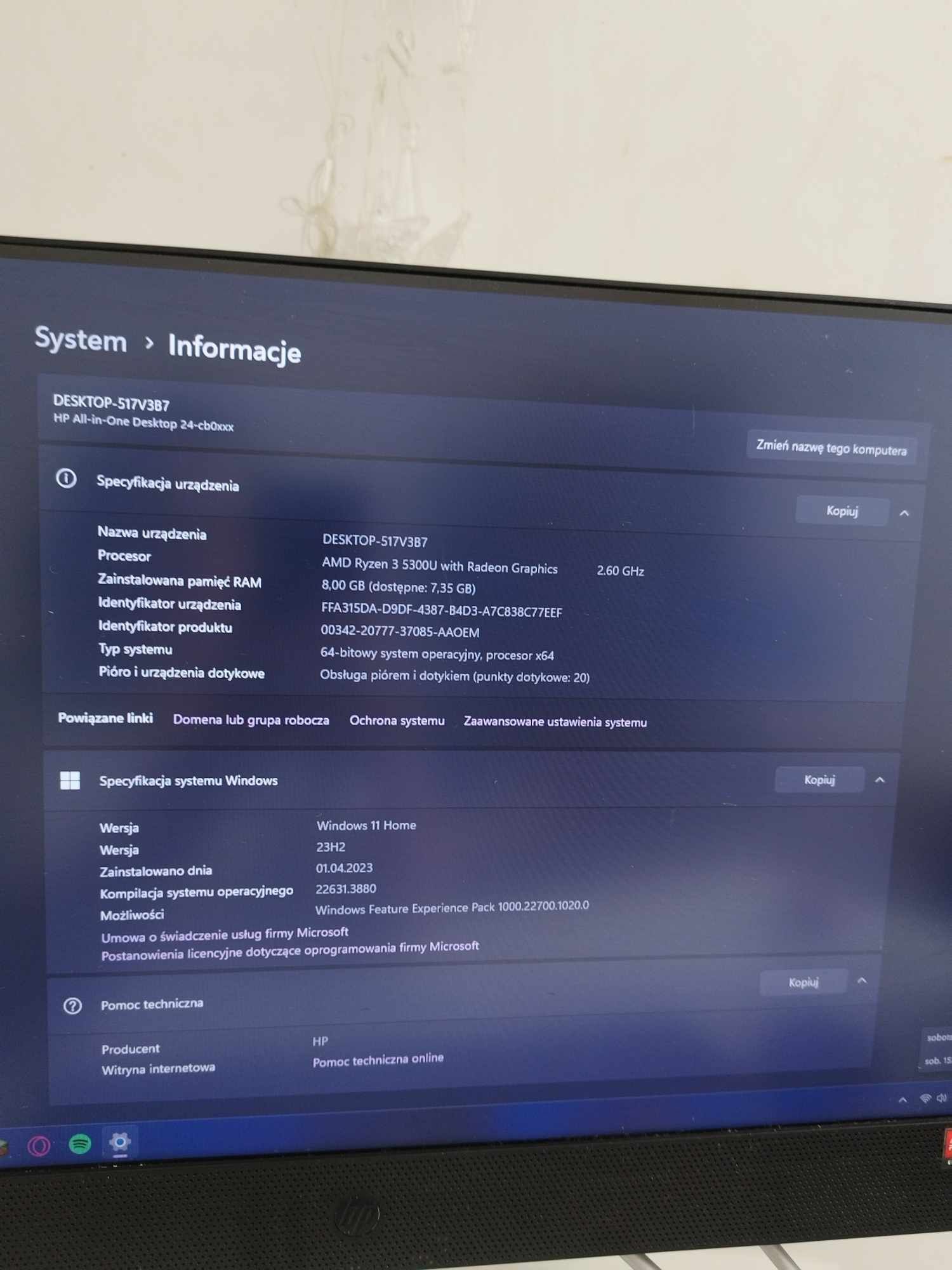 HP All in-One Desktop 24-cb0xxx