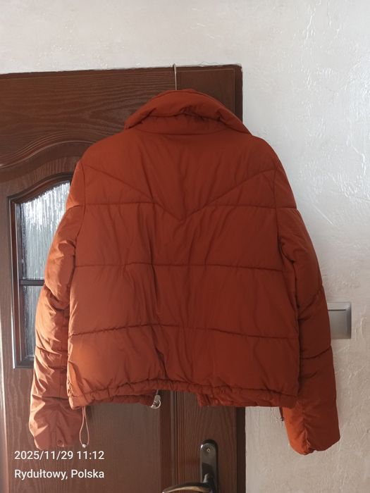 Kurtka zimowa kolor ciemny pomarańcz -rudy