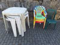 Mesas e cadeiras de plastico baratas