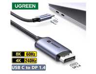 Кабель UGREEN CM556 USB-C to DisplayPort 8K для iPhone 15 Macbook Pro