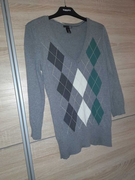 H&M sweter w krate M 36 38 w serek sweterek