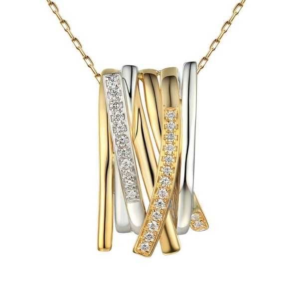Złota Zawieszka z diamentami (P68391 YW) od Adiamo