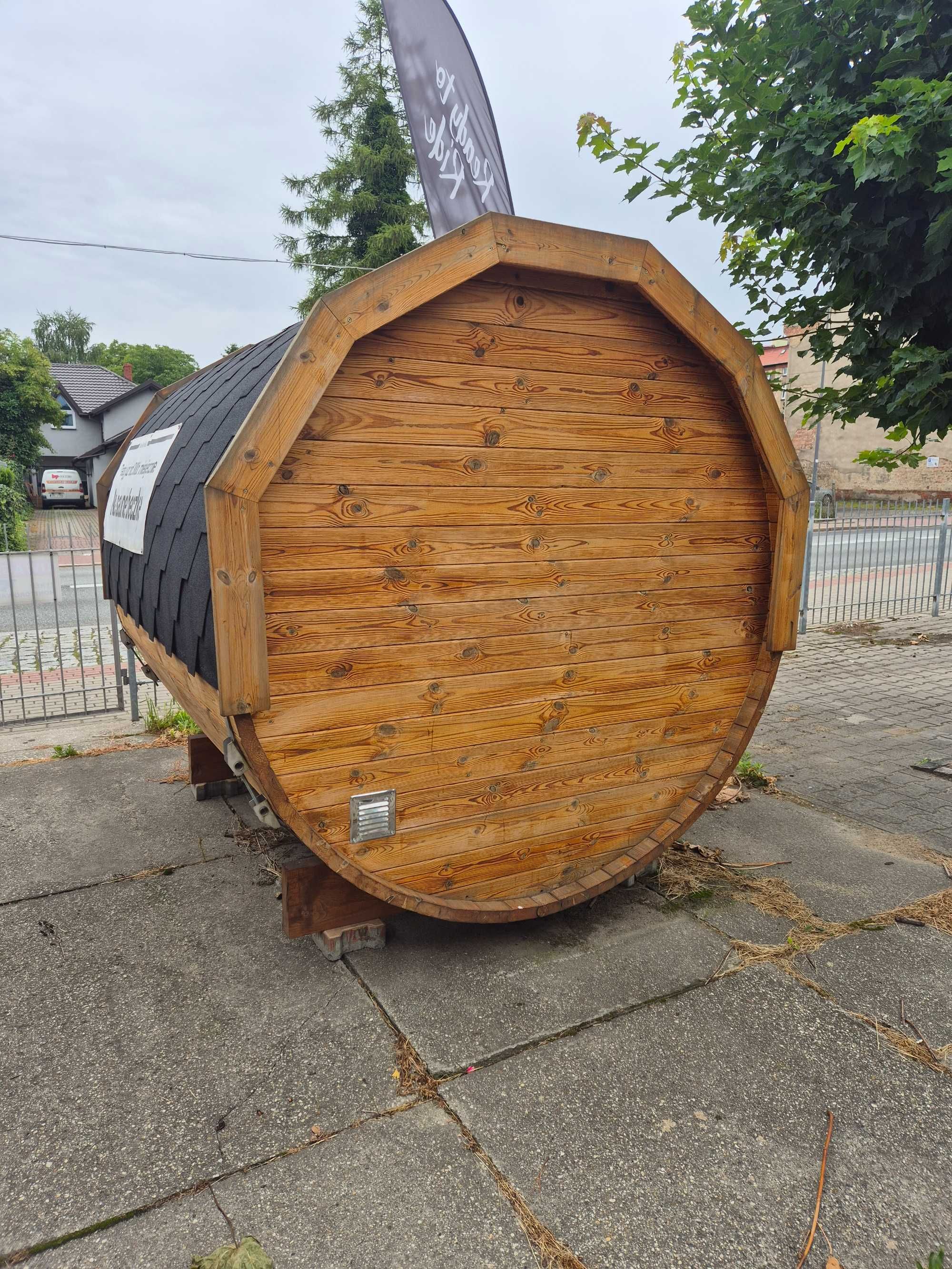 Sauna ogrodowa beczka 250 cm THERMO
