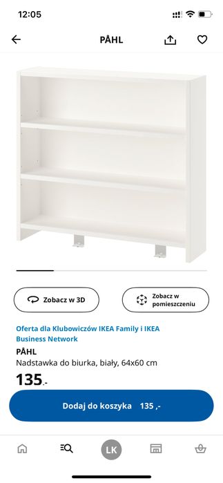 Nadstawka do biurka, biała