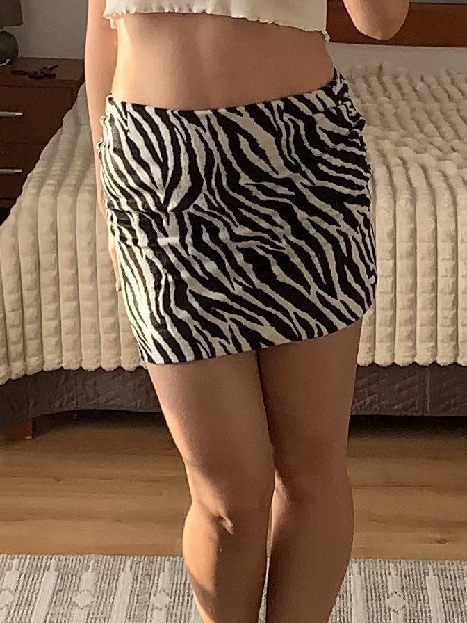 Spódnica mini zebra