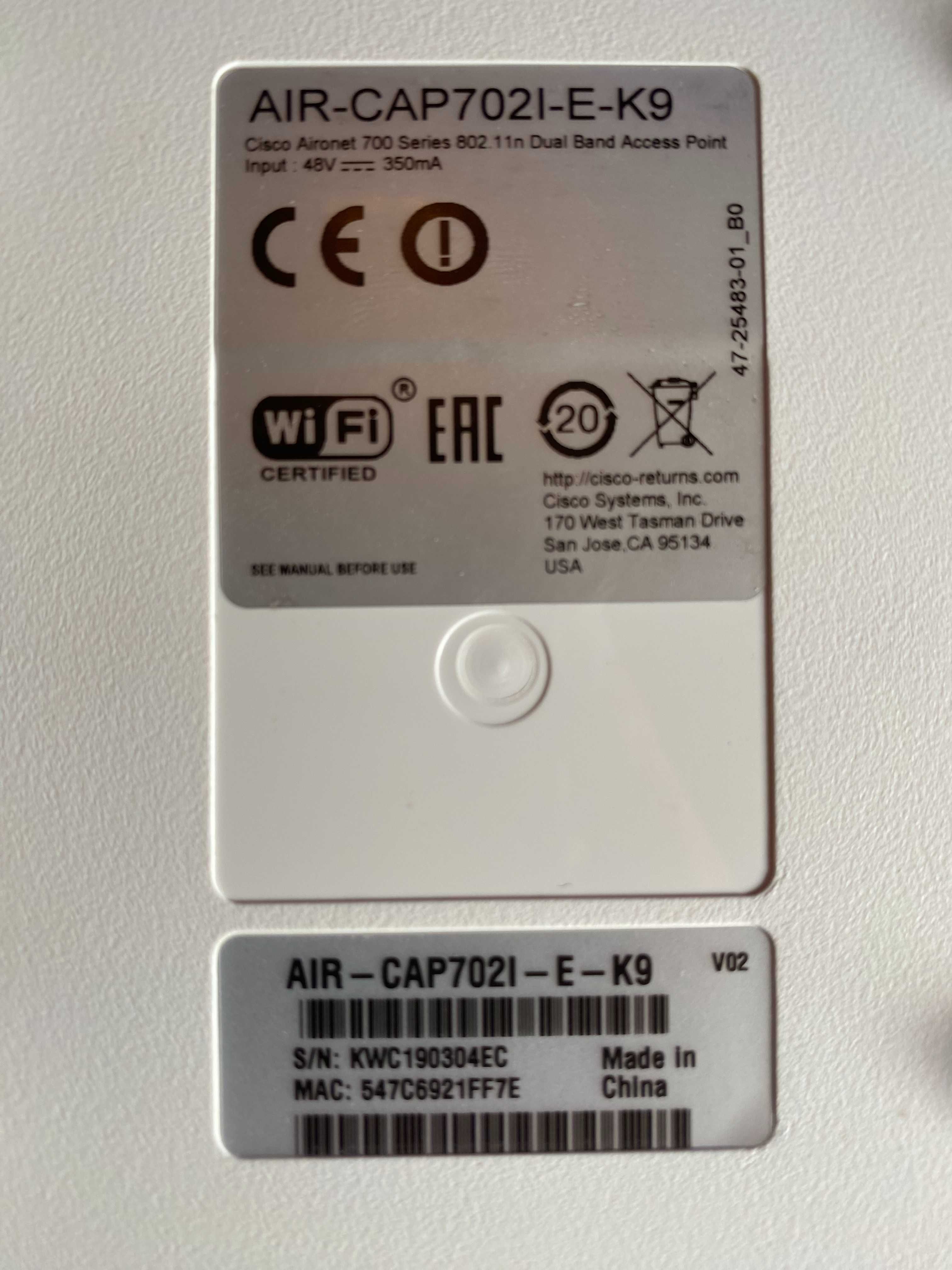 Cisco AIR-CAP702I-E-K9 Access Point