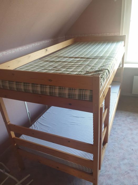 Łóżko Piętrowe Sosnowe