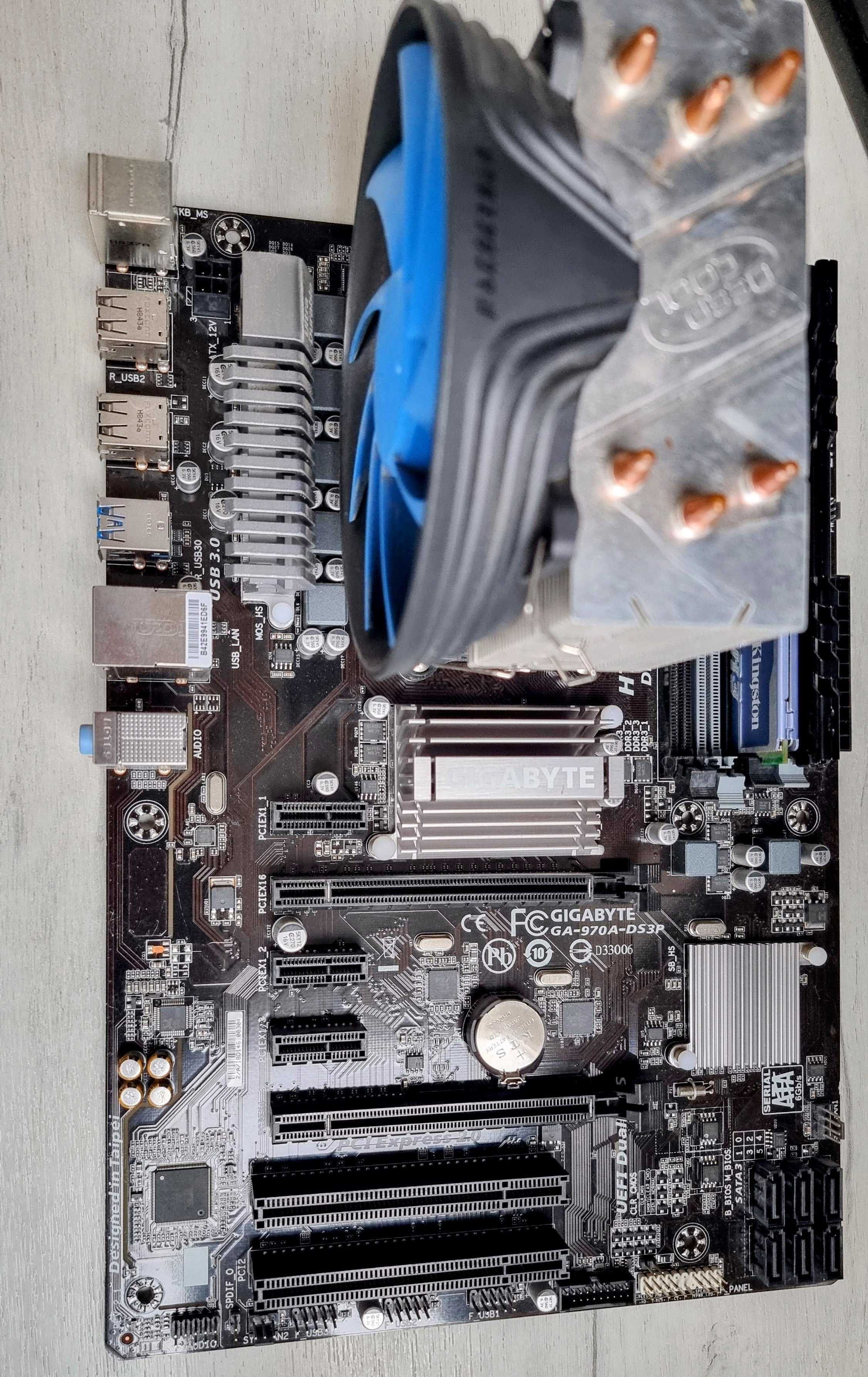 ПК материнка GA-970A-DS3P + процесор AMD FX 8320e+Кулер +пам'ять 20 gb