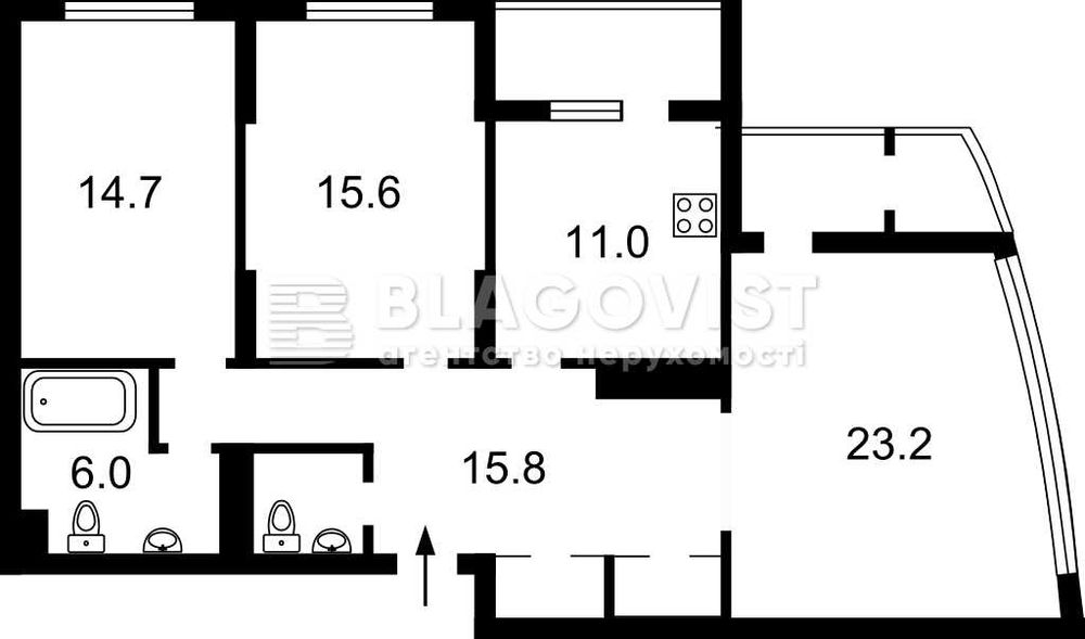 Без % продаж 3-кім на Ковальський провулок 19, м Шулявська