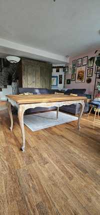 Stół drewniany, rozkładany ludwikowski