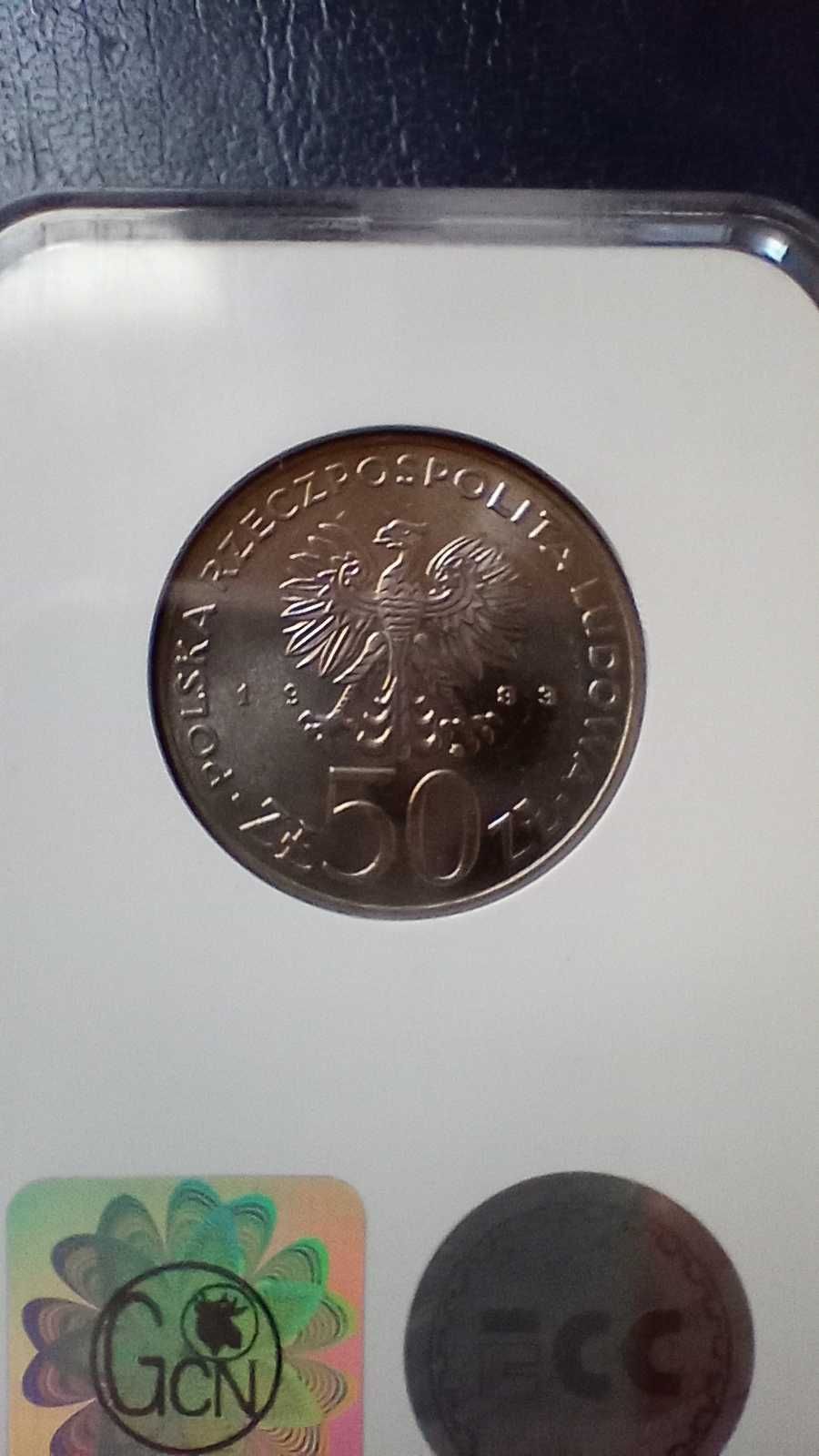 Stare monety 50 złotych 1983 Sobieski PRL grading MS63