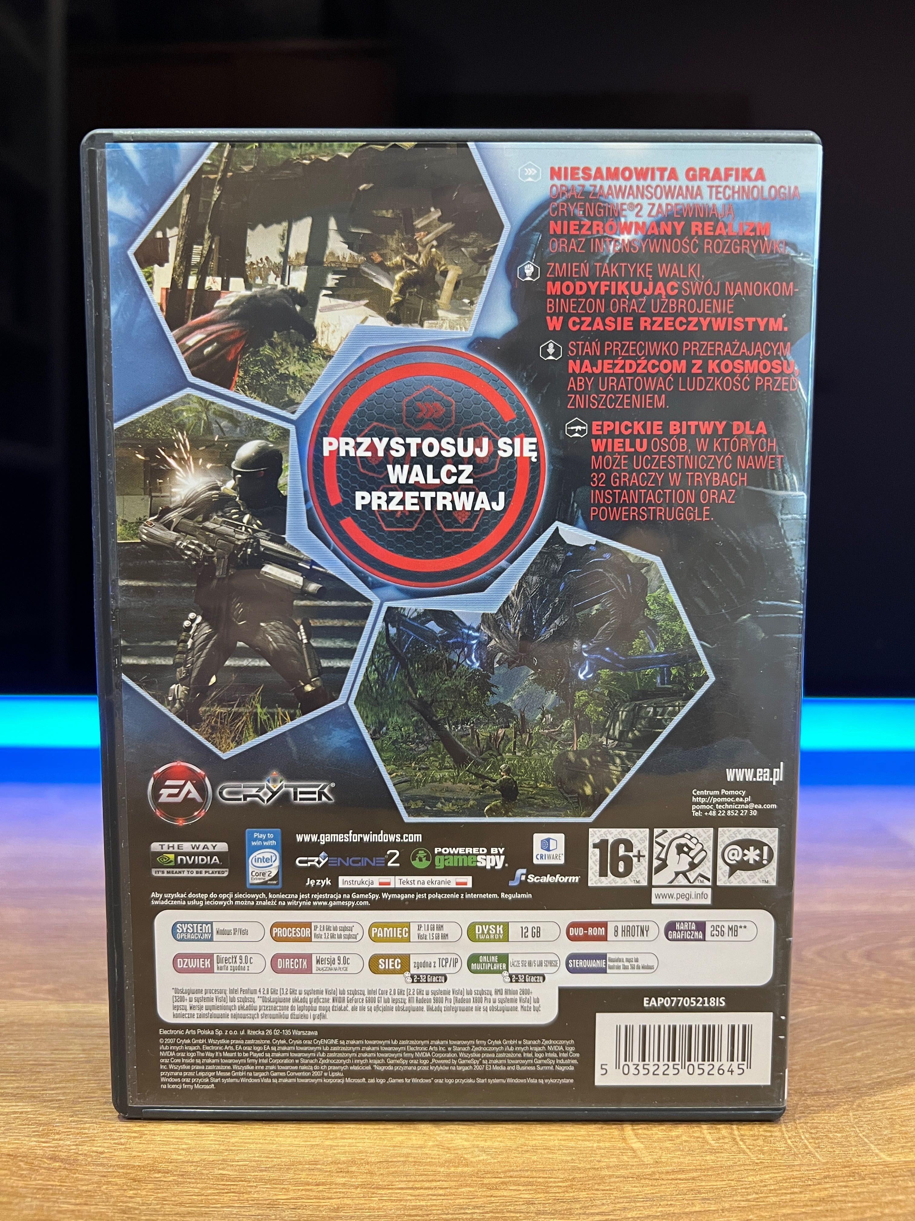 Crysis gra (PC PL 2007) DVD BOX premierowe kompletne wydanie