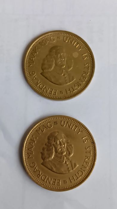 2 moedas de 1/2 cent. África do Sul