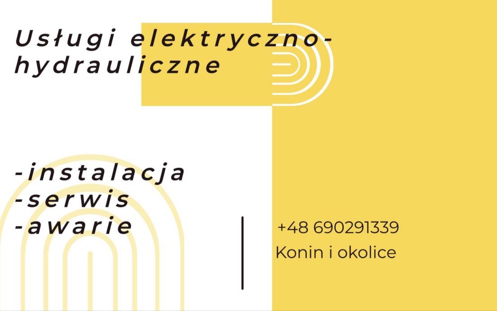 Usługi elektryczne, hydrauliczne Konin