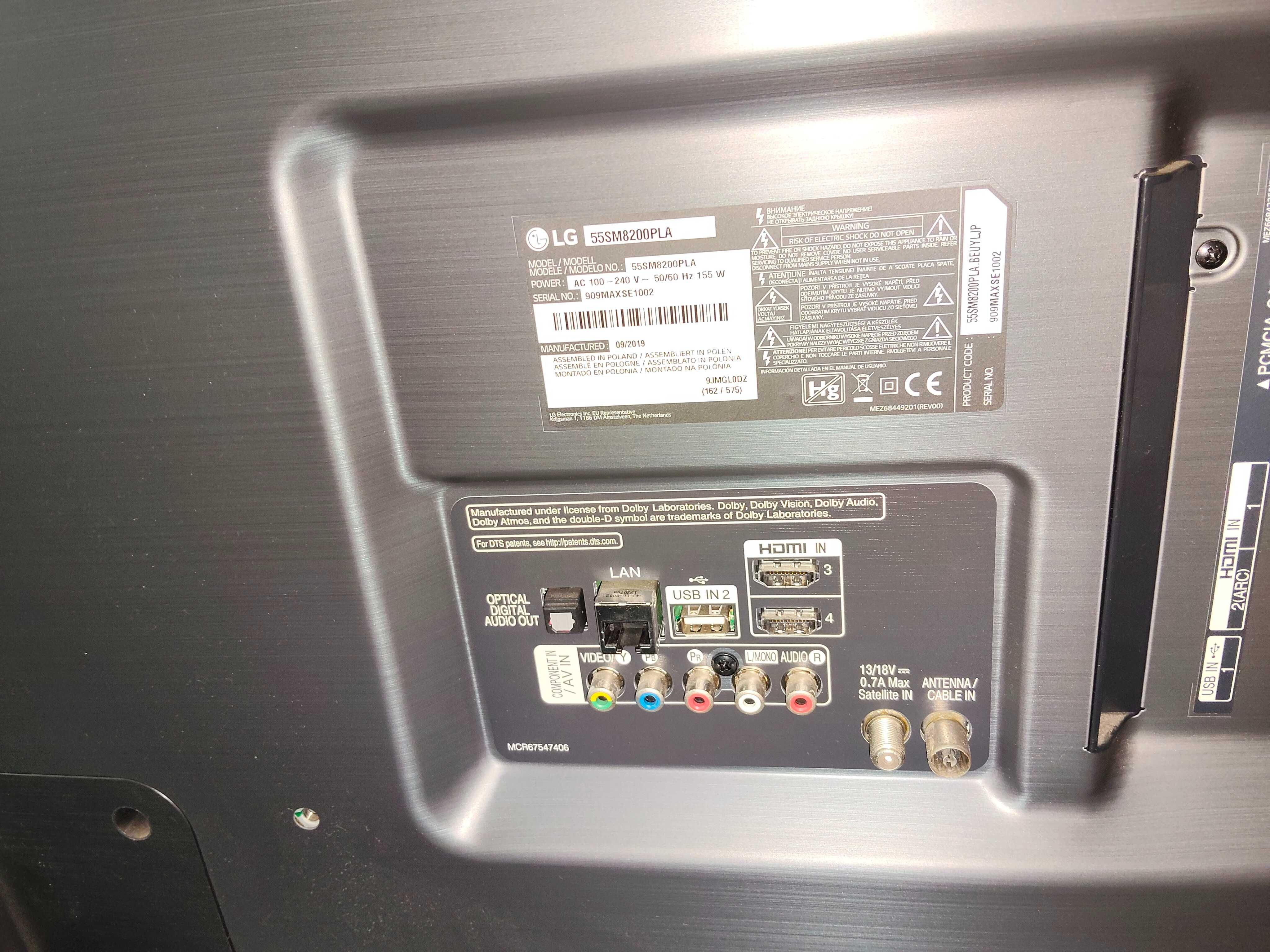 TV 55" LG NanoCell 4K TV - 55SM8200PLA