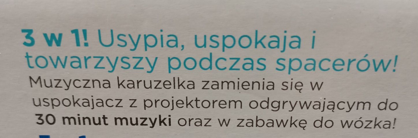 Karuzela z projektorem do łóżeczka Fischer Price Misie