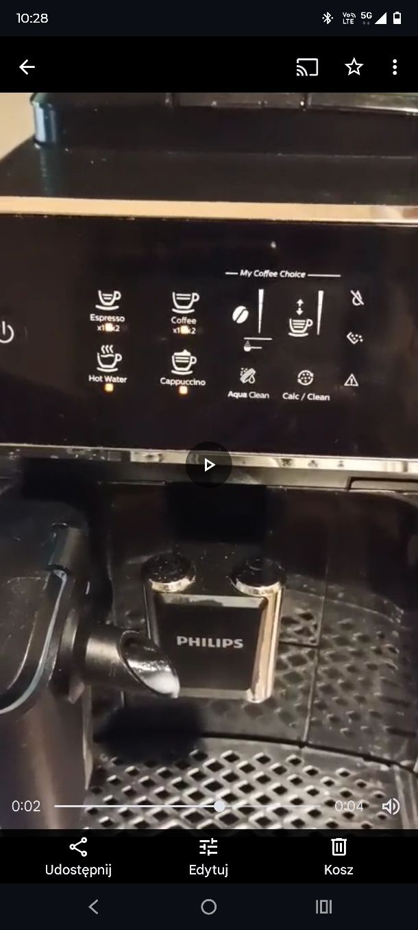 Ekspres do kawy Philips latte go