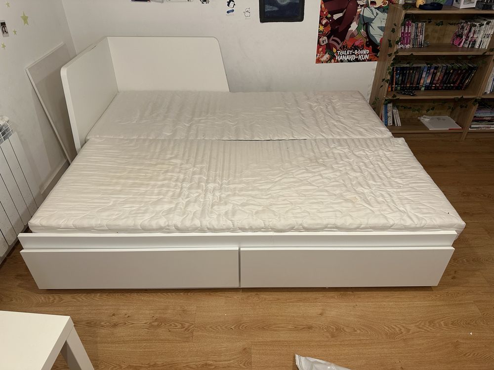 Łóżko Flekke Ikea z materacami