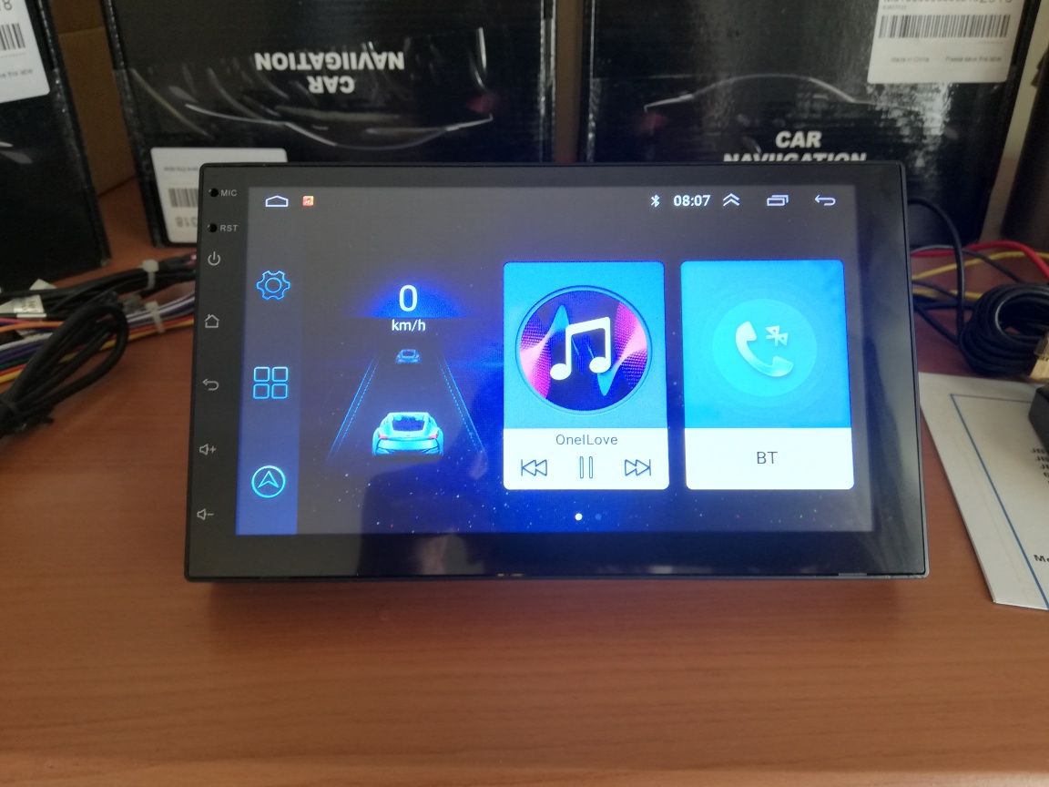 Rádio 2 din Android Novo ( GPS, Wi-Fi, Bluetooth, USB, mirror link)