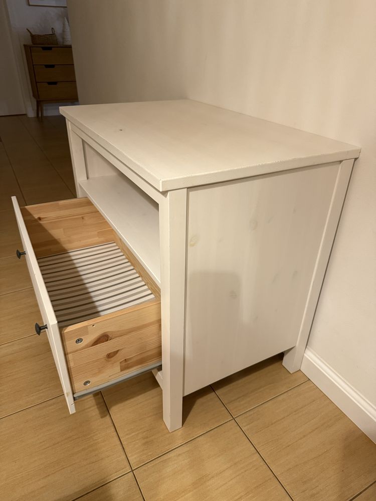 Szafka rtv Ikea HEMNES - komoda, stolik nocny - bejca