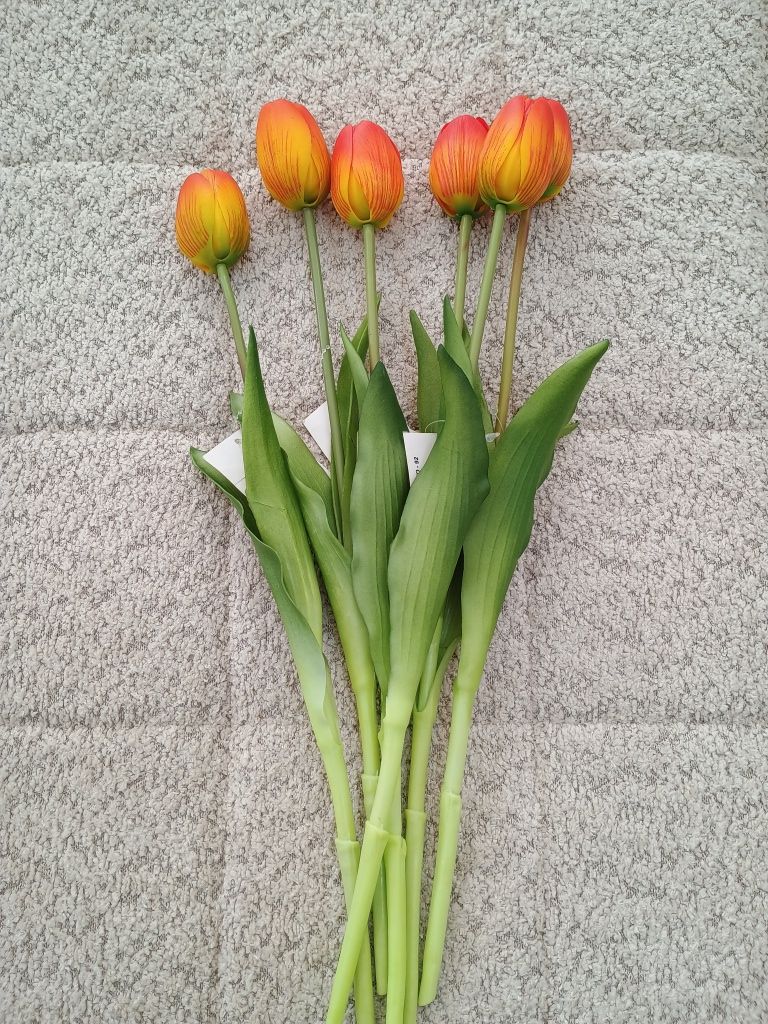 Tulipany różowe herbaciane 6 szt 40 cm