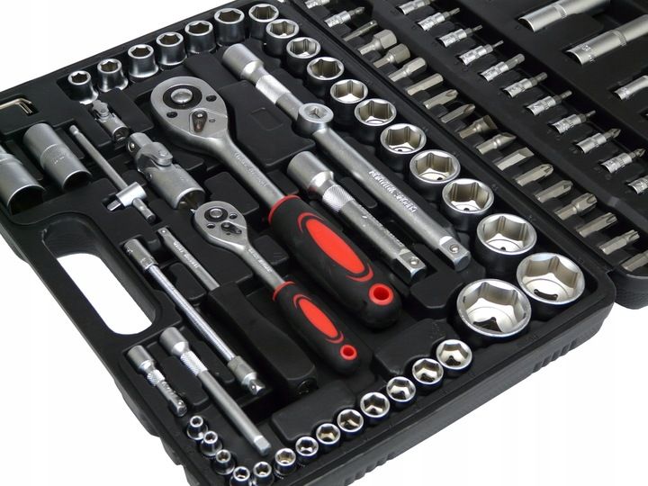 Zestaw Kluczy Nasadowych Klucze Nasadowe Torx 108 Sztuk Nasadki Walizk