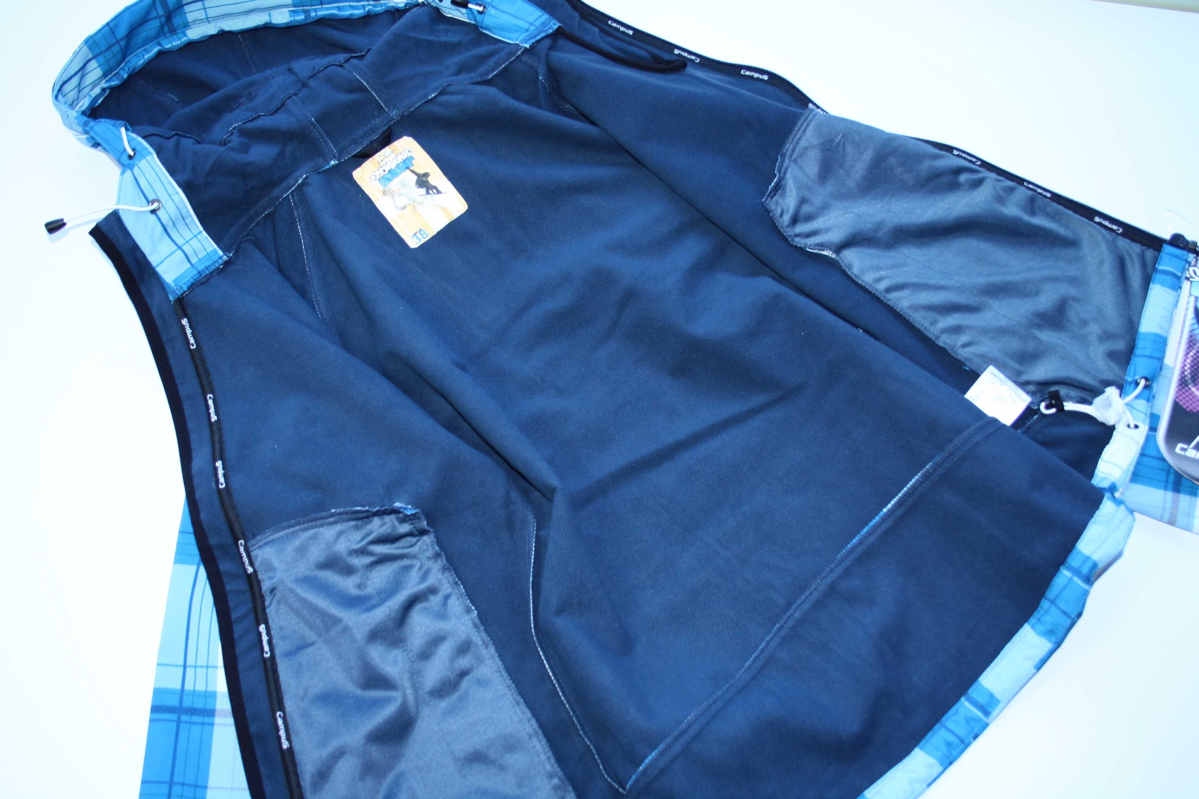 Kurtka softshell snowboardowa damska Campus SUBI S/36 niebieski/kratka