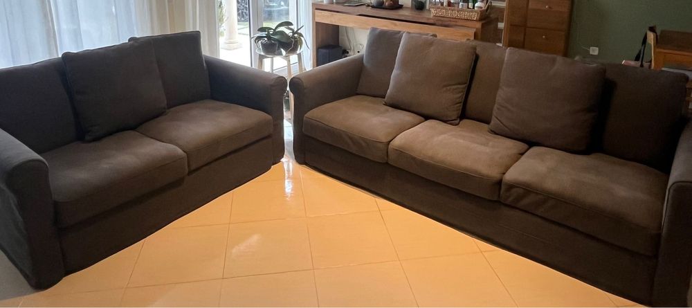 Sofá de 2 e 3 lugares iKea Grönlid cinzento