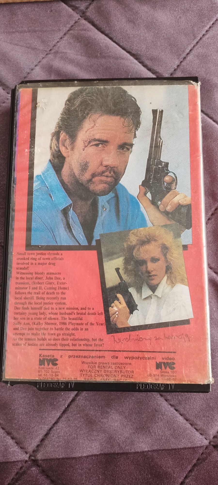 Kaseta VHS z filmem Out on ball 1989
