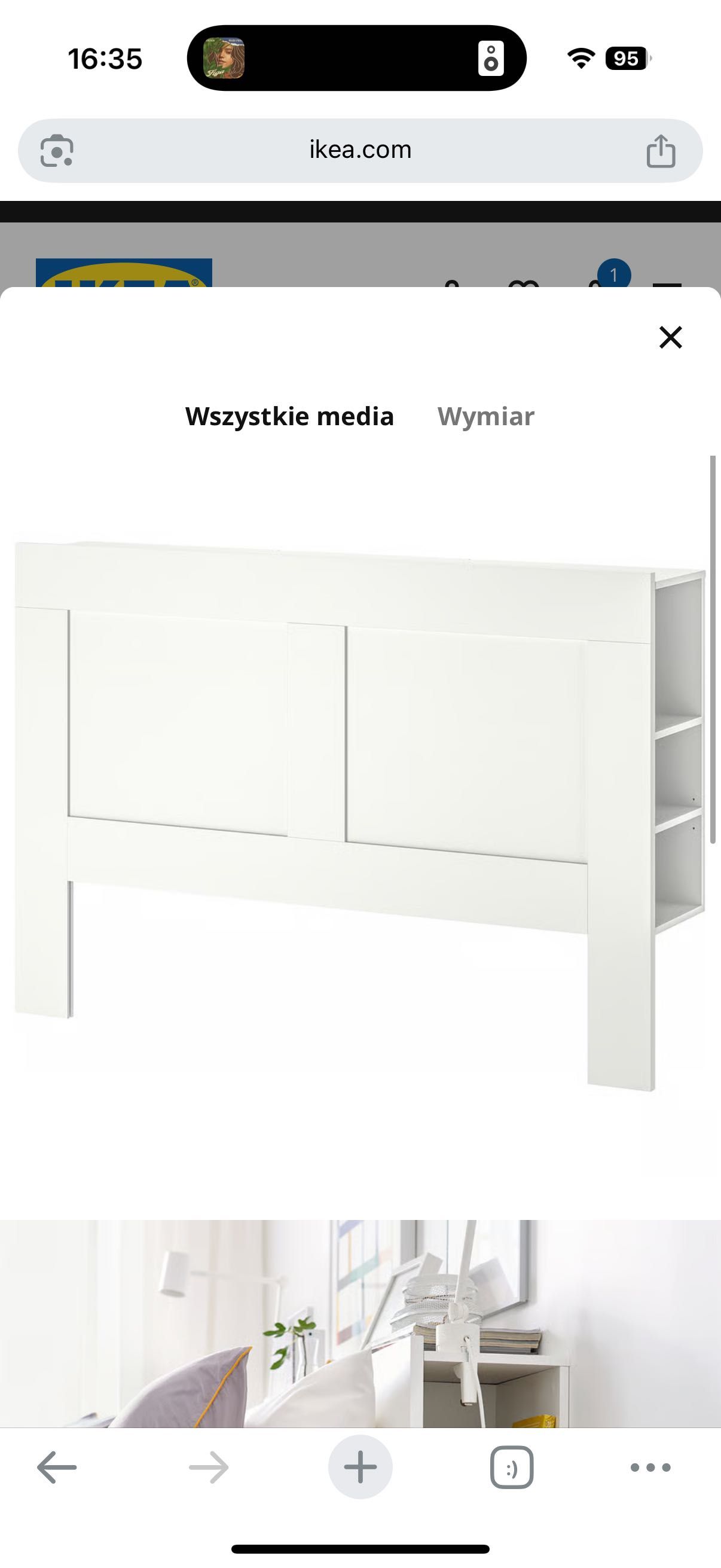 Zagłówek wezgłowie Ikea BRIMNES nowe 140