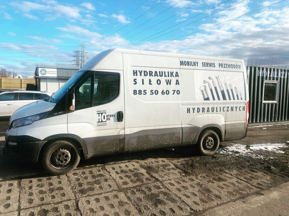 Mobilne zakuwanie węży hydraulicznych