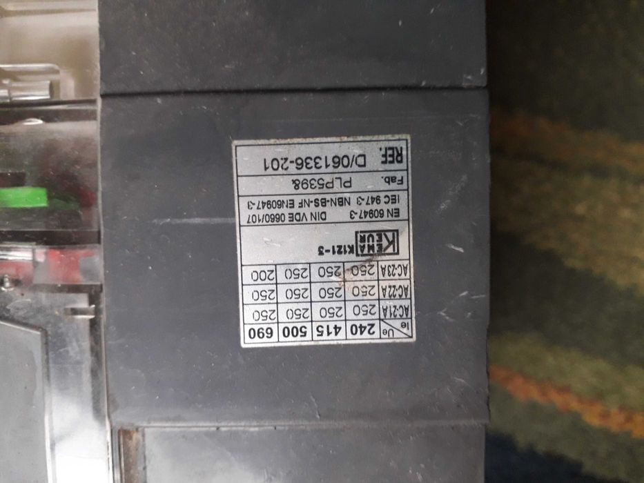 Rozłącznik prądu 250A, 3P.