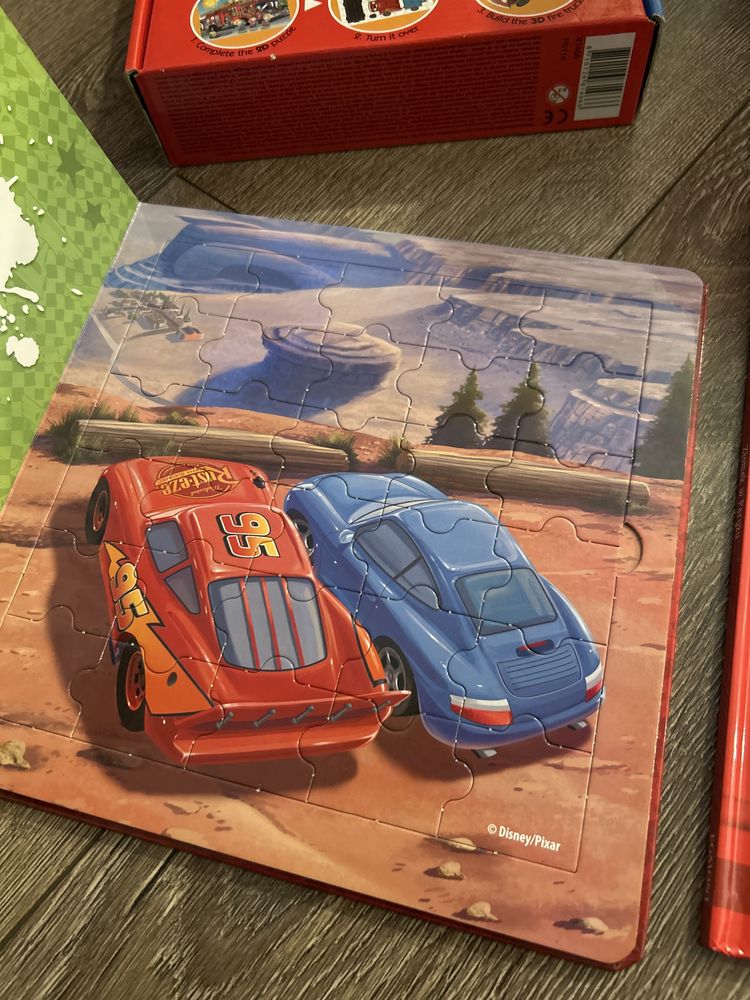 3 Puzzle i bajka McQueen, kosz na śmieci - dla chłopca