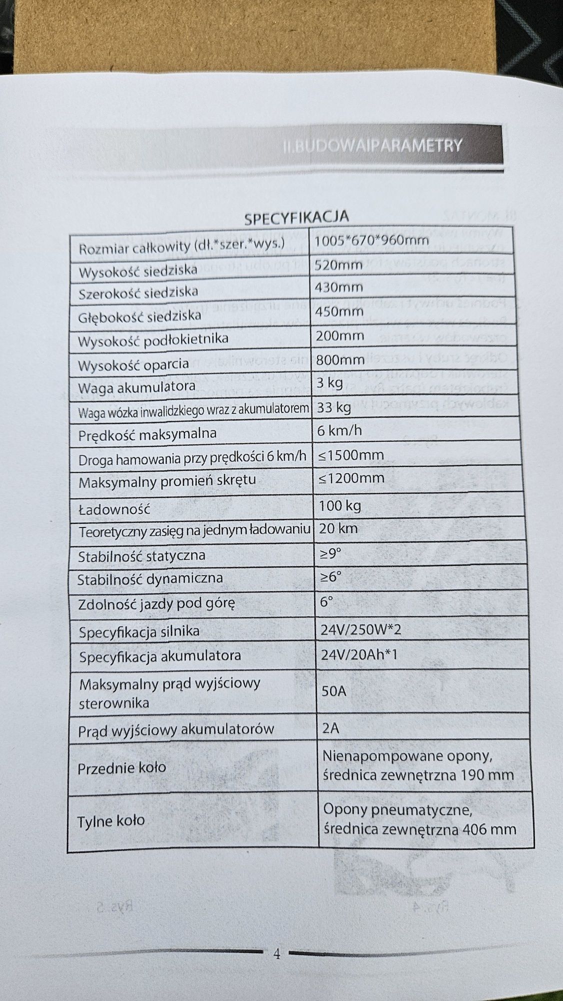 Elektryczny wózek inwalidzki