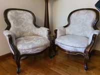 Fotele ludwikowskie meble stylowe rzeźbione