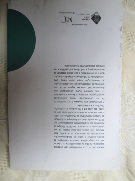 A Universidade sem Condição, de Jacques Derrida