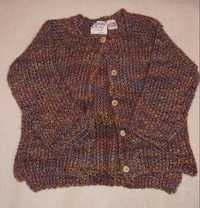 Sweter 98 sweterek dzianinowy dla dziewczynki kardigan