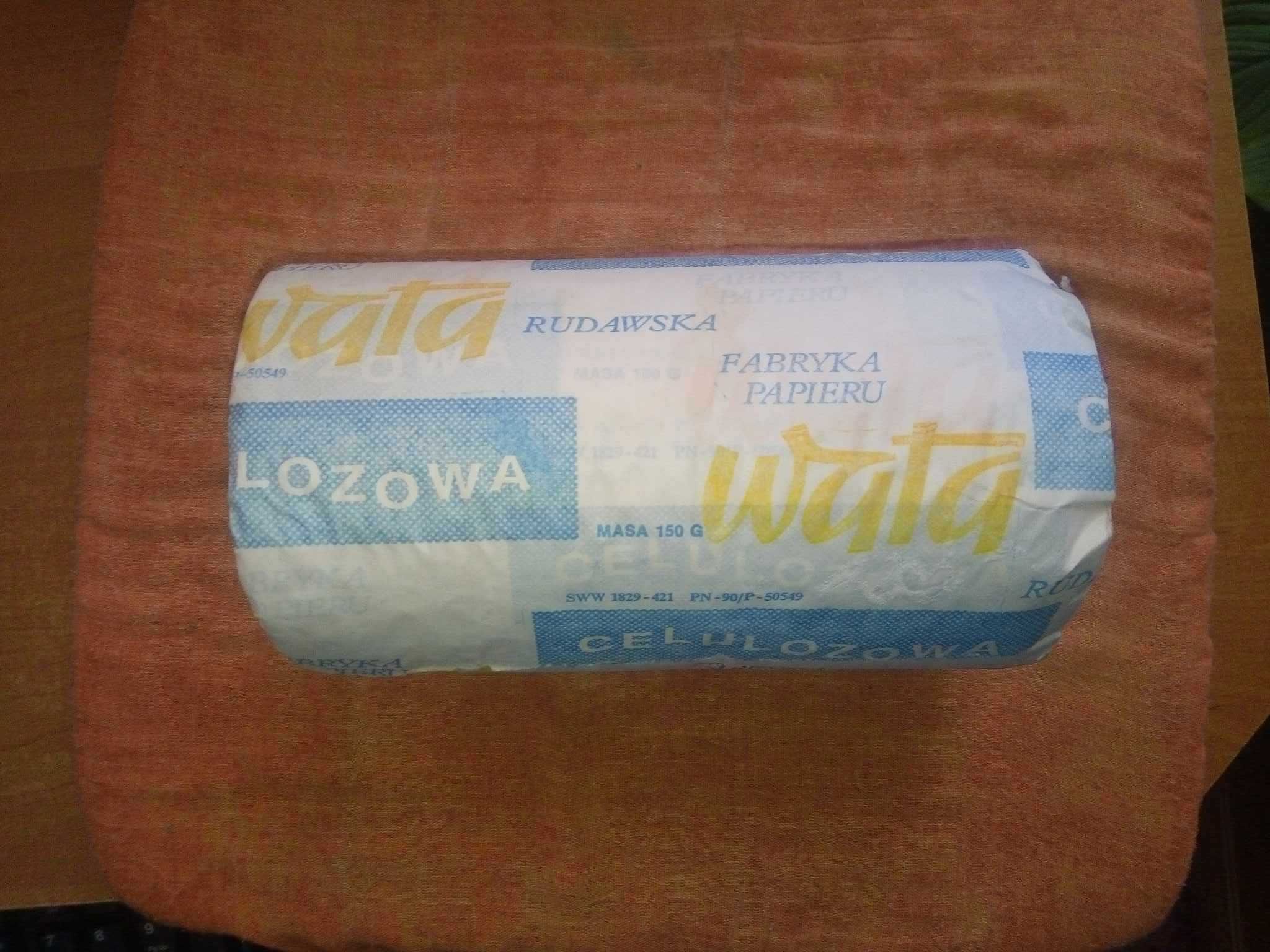 Wata celulozowa lignina rolka PRL kolekcjonerska nieużywana 150g