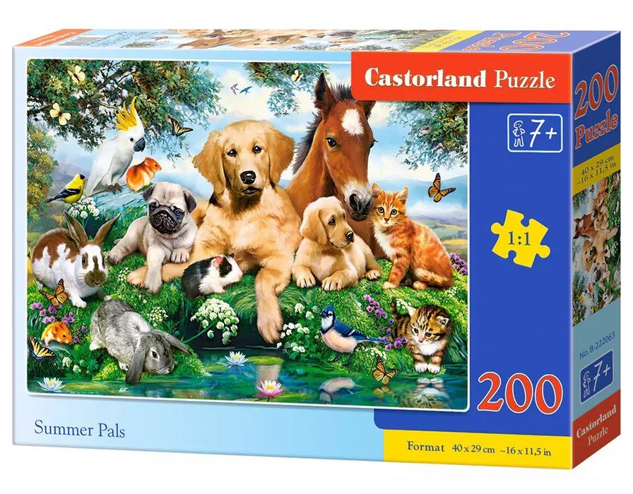 Puzzle 200 elementów. Letni kumple. Castorland