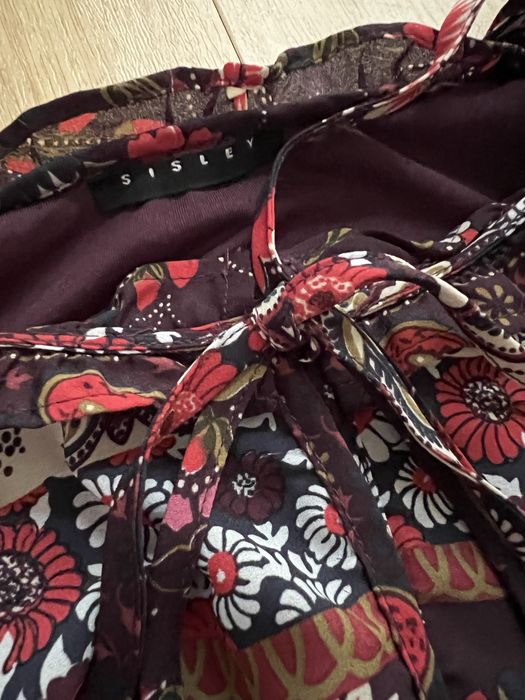 Sisley piękna sukienka M wzór falbanka