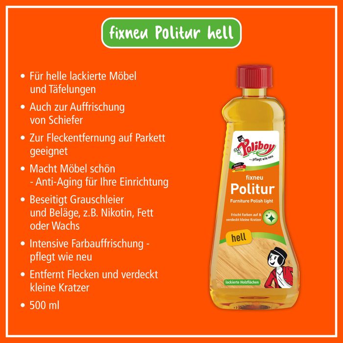 poliboy politura do drewna jasna 500ml