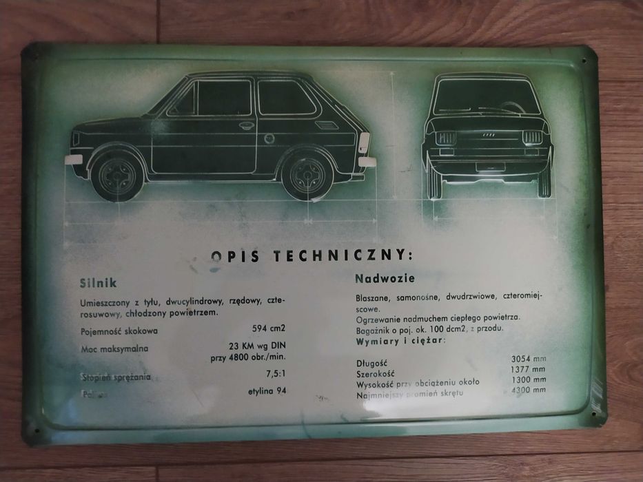 Metalowa tablica reklamowa