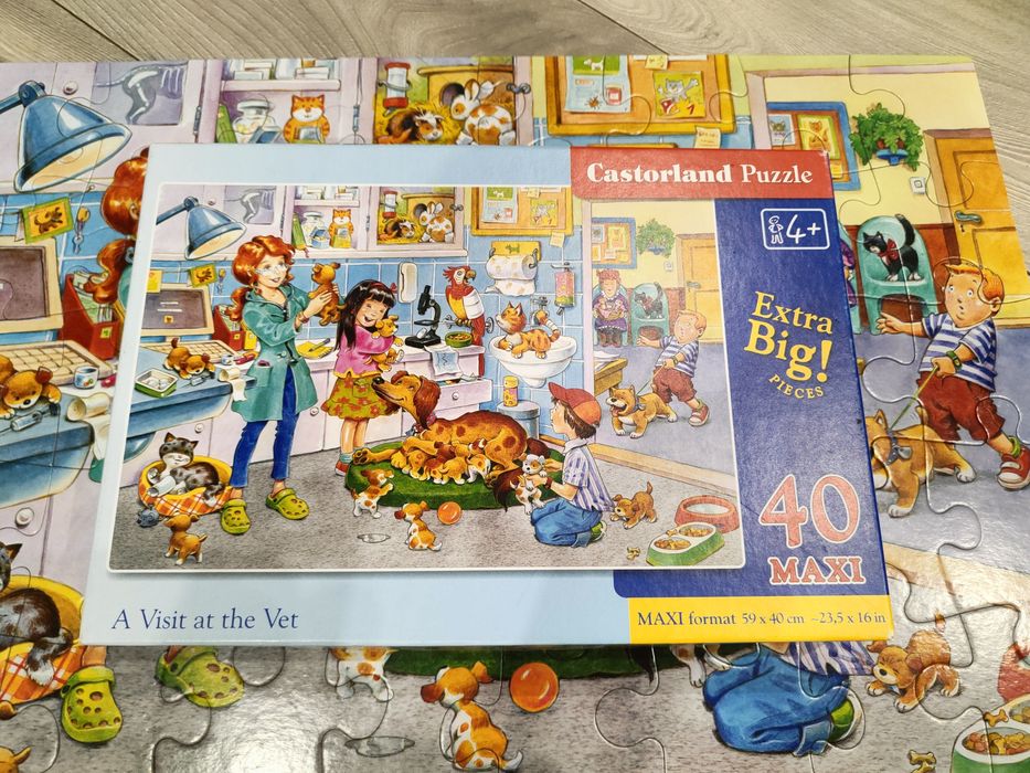 Castorland maxi 40 wizyta u weterynarza puzzle duże